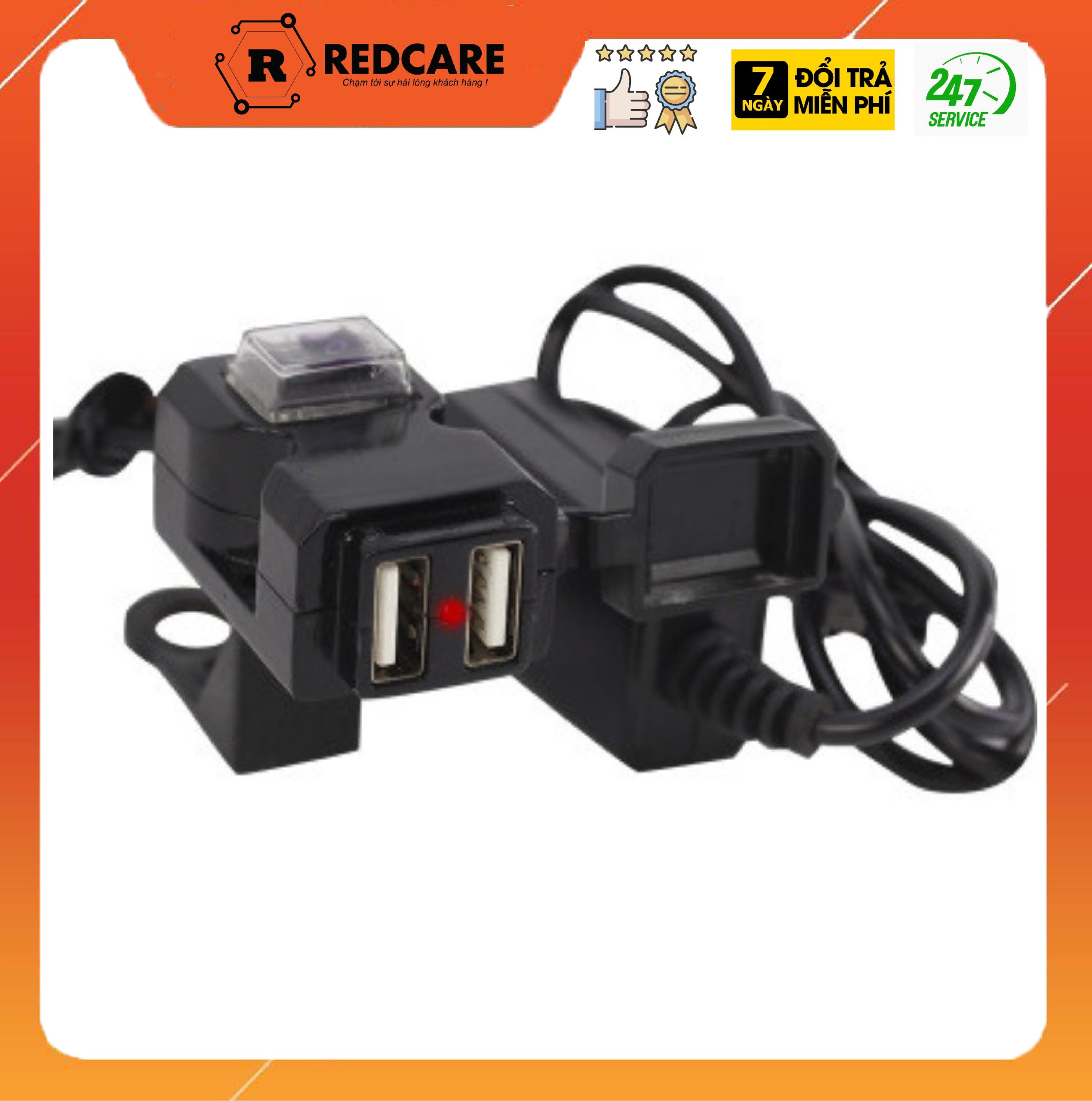 Sạc Điện Thoại Gắn Xe Máy, Sạc Điện Thoại Trên Moto Xe Máy 2 Cổng