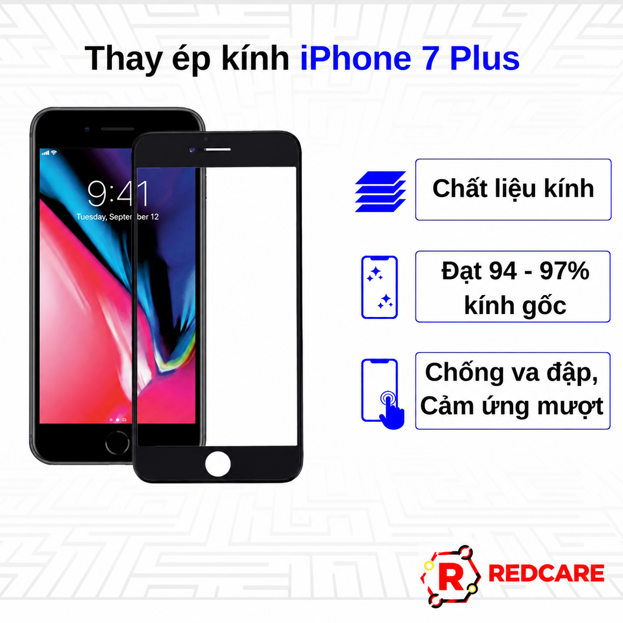 Thay kính Iphone 7 Plus