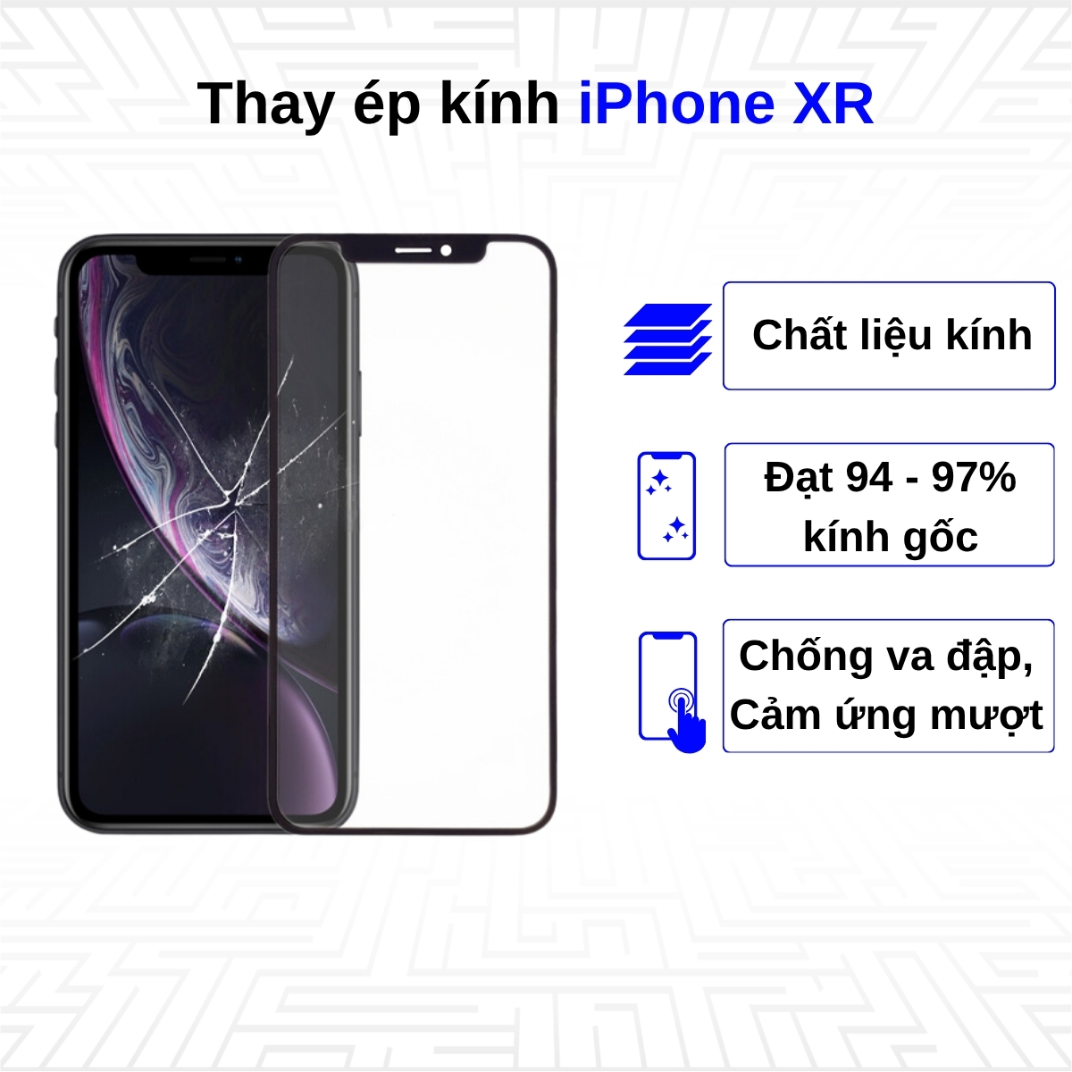 Thay kính Iphone XR